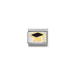 Nomination Stainless Steel and Yellow Gold Composable Classic Graduation Hat Link