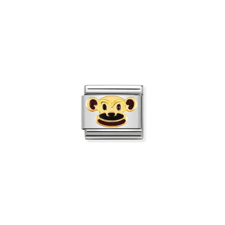 Nomination Stainless Steel and Yellow Gold Composable Classic Enamel Monkey Link