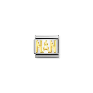 Nomination Stainless Steel and Yellow Gold Composable Classic Nan Link