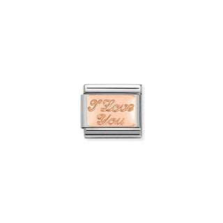 Nomination Stainless Steel and Rose Gold Composable Classic I Love You Link