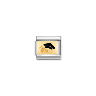 Nomination Stainless Steel and Yellow Gold Composable Classic Diploma Link