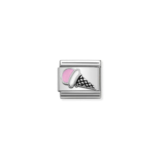 Nomination Stainless Steel and Enamel Composable Classic Pink Ice Cream Link