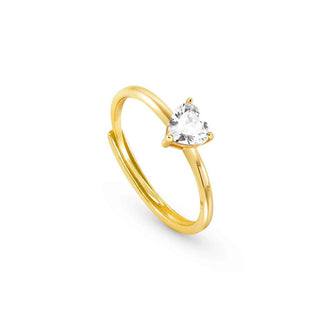 Nomination Yellow Gold Plated Sweetrock Heart Cubic Zirconia Ring