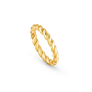 Nomination Yellow Gold Plated Endless Twist Ring - Size 17