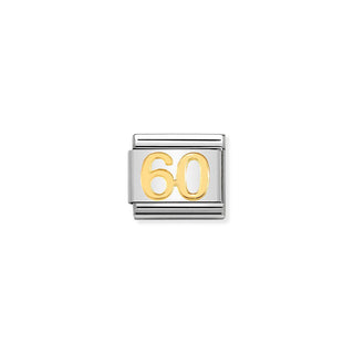 Nomination Stainless Steel and Yellow Gold Composable Classic Number 60 Link