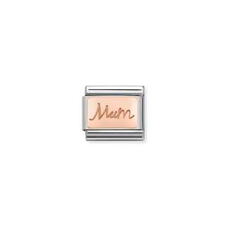 Nomination Stainless Steel and Rose Gold Composable Classic Mum Plate Link