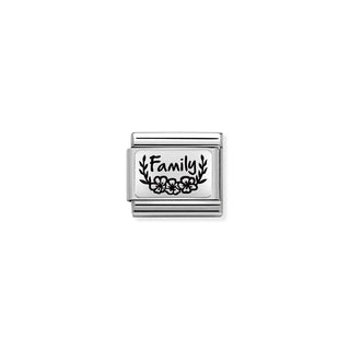 Nomination Stainless Steel and Sterling Silver Composable Classic Family Flowers Link