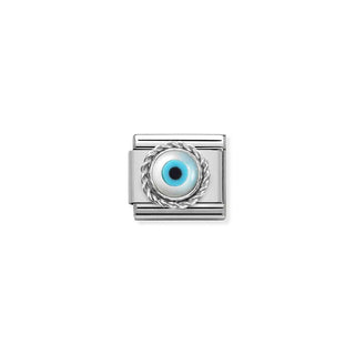 Nomination Stainless Steel and Sterling Silver Composable Classic Greek Eye Link