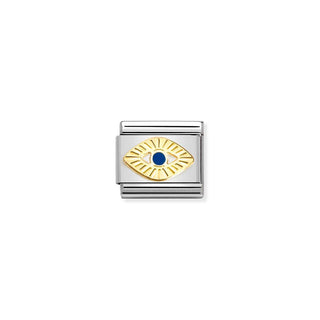 Nomination Stainless Steel and Yellow Gold Composable Classic Eye of God Link