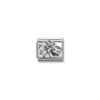 Nomination Sterling Silver and Stainless Steel Composable Classic Zodiac Leo Link