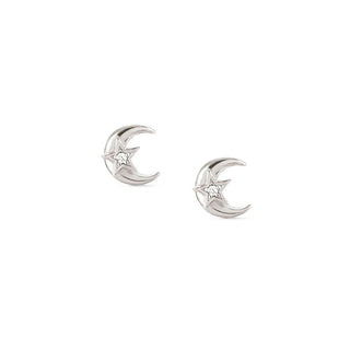 Nomination Sterling Silver Sweetrock Moon Stud Earrings