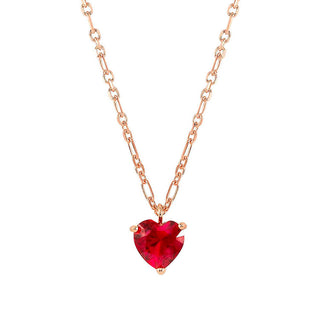 Nomination Rose Gold Plated Cubic Zirconia Red Heart Necklace