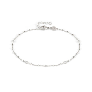 Nomination Sterling Silver and Cubic Zirconia Anklet