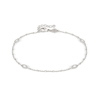 Nomination Sterling Silver Marquise Cubic Zirconia Anklet