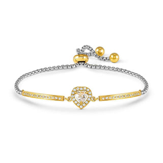 Nomination Stainless Steel, Yellow Gold and Cubic Zirconia RoyalDream Heart Bracelet