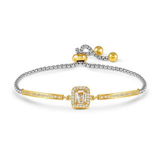 Nomination Stainless Steel, Yellow Gold and Cubic Zirconia RoyalDream Rectangle Bracelet