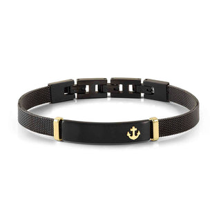 Nomination Stainless Steel and Yellow Gold SeaLover Mesh Bracelet with Anchor Symbol