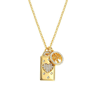 Nomination Yellow Gold Plated Cubic Zirconia Talismani Love Heart Necklace