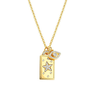 Nomination Yellow Gold Plated Cubic Zirconia Talismani Success with the Third Eye Necklace