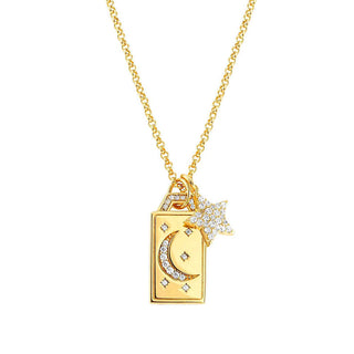 Nomination Yellow Gold Plated Cubic Zirconia Talismani Dreams with Star Necklace