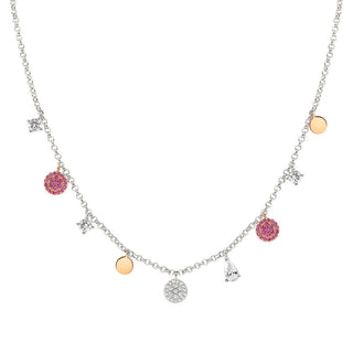 Nomination Rose Gold Plated Sterling Silver Cubic Zirconia Lucentissima Circle Necklace