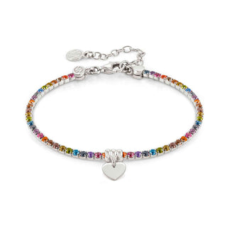 Nomination Sterling Silver Cubic Zirconia Chic&Charm Rainbow Heart Bracelet