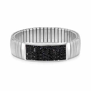 Nomination Stainless Steel Extension Black Crystal Bracelet - Large