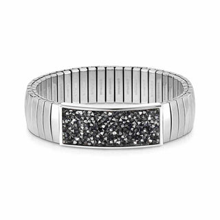 Nomination Stainless Steel Extension Grey Crystal Bracelet - Large