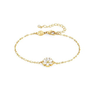 Nomination Sterling Silver Gold Tone and Cubic Zirconia Sweetrock Flower Bracelet