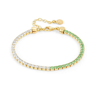 Nomination Yellow Gold Plated White and Green Cubic Zirconia Chic&Charm Joyful Bracelet