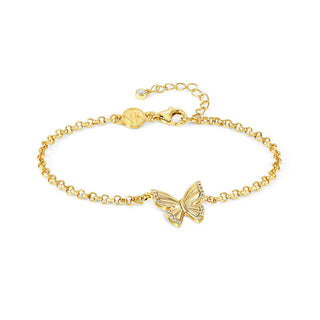 Nomination Yellow Gold Plated Cubic Zirconia Truejoy Butterfly Bracelet