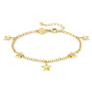 Nomination Yellow Gold Plated Truejoy Etched and Cubic Zirconia Star Bracelet