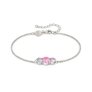 Nomination Sterling Silver Multi Colour Cubic Zirconia Colour Wave Trilogy Bracelet