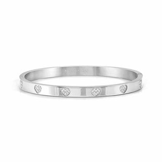 Nomination Stainless Steel Pave Set Pretty Bangles Heart Bangle - Small