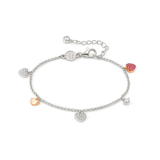 Nomination Rose Gold Plated and Sterling Silver Cubic Zirconia Lucentissima Heart Bracelet