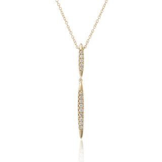 9ct Yellow Gold 0.17ct Diamond Drop Necklace