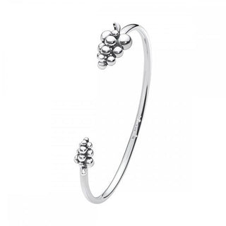 Georg Jensen Silver Moonlight Grapes Open Bangle - Medium