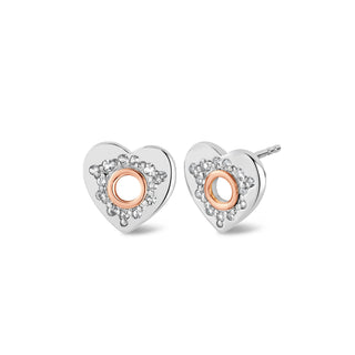 Clogau Silver Cariad Sparkle Stud Earrings