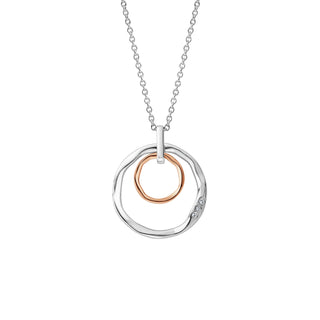Clogau Silver Ripples Double Hoop Necklace