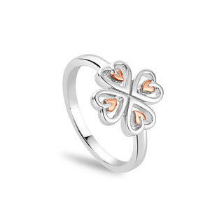 Clogau Silver Tree of Life Heart Ring - Size N