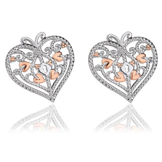 Clogau Kensington Heart Stud Earrings