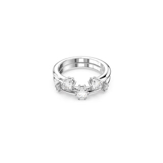 Swarovski Rhodium Plated Constella Ring Set - Size 52