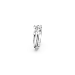 Swarovski Rhodium Plated Constella Ring Set - Size 52