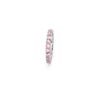 Swarovski Rhodium Plated Pink Matrix Ring - Size 55