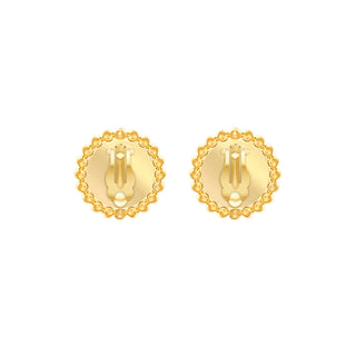 Swarovski Gold-Tone Plated Lucky Goddess Clip Earrings