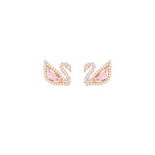 Swarovski Rose Gold-Tone Plated Dazzling Swan Drop Earrings