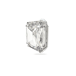 Swarovski Rhodium Plated Single Square Cut Mesmera Clip Earring