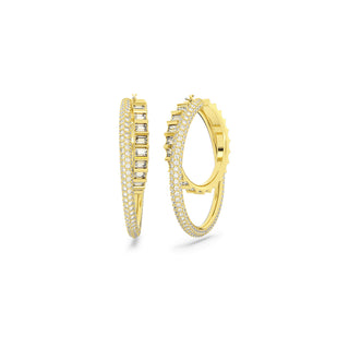 Swarovski Gold-Tone Plated Rota Hoop Earrings