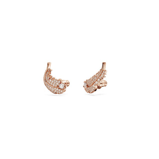 Swarovski Rose Gold-Tone Plated Nice Feather Stud Earrings