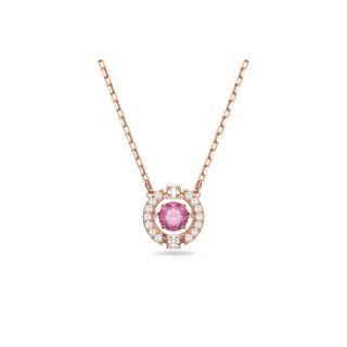 Swarovski Rose Gold-Tone Plated Red Sparkling Dance Necklace